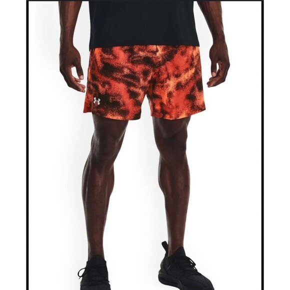 Under Armour Mens HeatGear Fitted Athletic Shorts Red/Black Size S - Picture 2 of 6